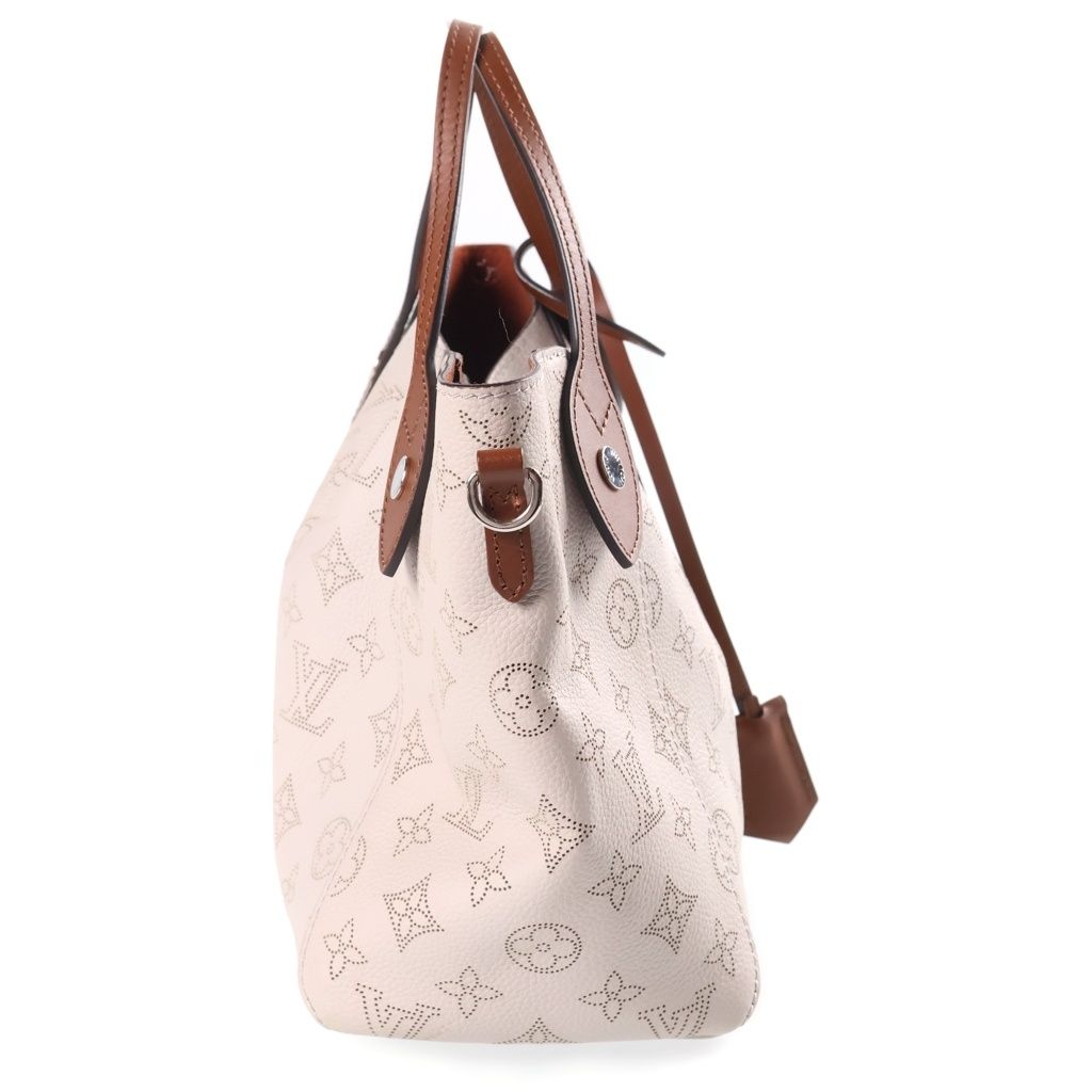 Louis Vuitton Hina PM Mahina Monogram Leather Shoulder Bag Beige Brown — view 3