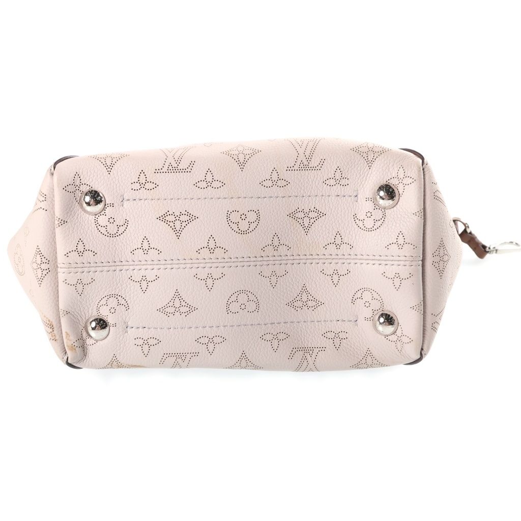 Louis Vuitton Hina PM Mahina Monogram Leather Shoulder Bag Beige Brown — view 4