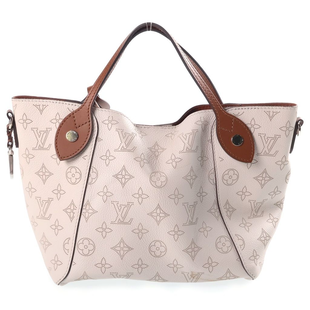 Louis Vuitton Hina PM Mahina Monogram Leather Shoulder Bag Beige Brown — view 2