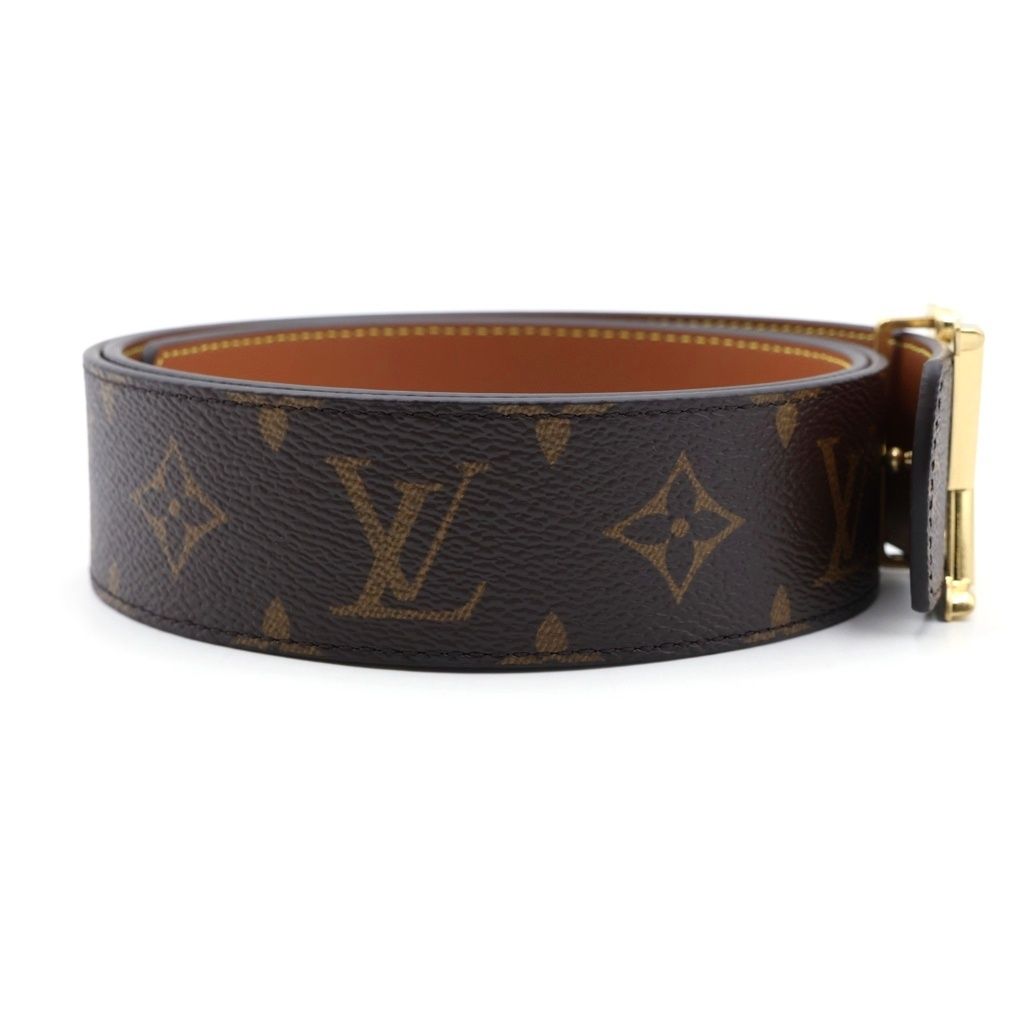 Louis Vuitton Monogram LV Dimension 40 Reversible Leather Belt Brown — view 3