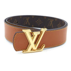 Louis Vuitton Monogram LV Dimension 40 Reversible Leather Belt Brown — view 4