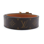 Louis Vuitton Monogram LV Dimension 40 Reversible Leather Belt Brown — view 2