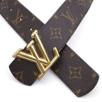 Louis Vuitton Monogram LV Dimension 40 Reversible Leather Belt Brown — view 5