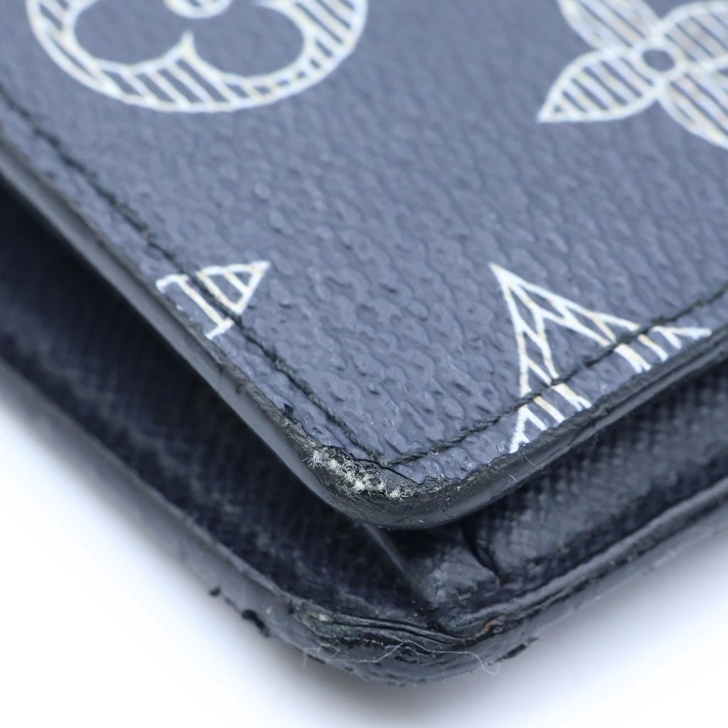 Louis Vuitton Portefeuille Brazza Monogram Ink Upside Down Bifold Wallet Navy — view 6