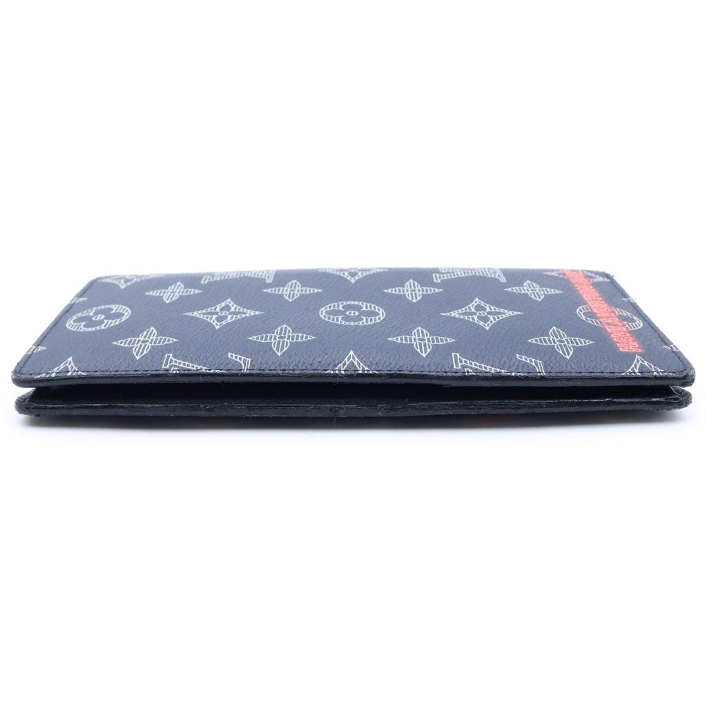 Louis Vuitton Portefeuille Brazza Monogram Ink Upside Down Bifold Wallet Navy — view 3
