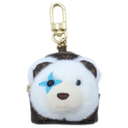 Louis Vuitton Monogram Adorable Bear Bag Charm Key Holder Brown White Gold