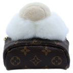 Louis Vuitton Monogram Adorable Bear Bag Charm Key Holder Brown White Gold — view 4