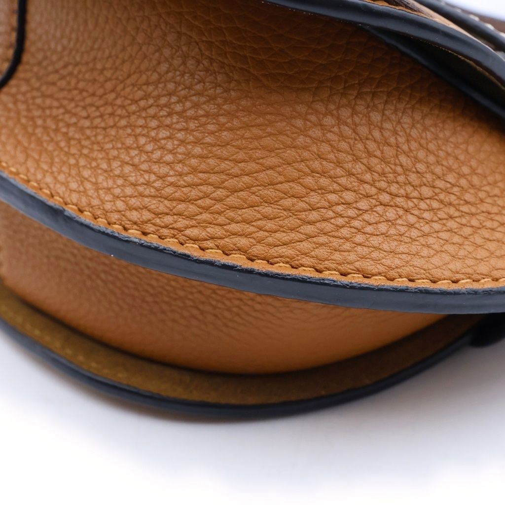Loewe Gate Dual Mini Shoulder Bag Brown Leather Gold — view 5