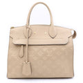 Louis Vuitton Monogram Empreinte Pont Neuf MM Handbag Beige Leather Gold