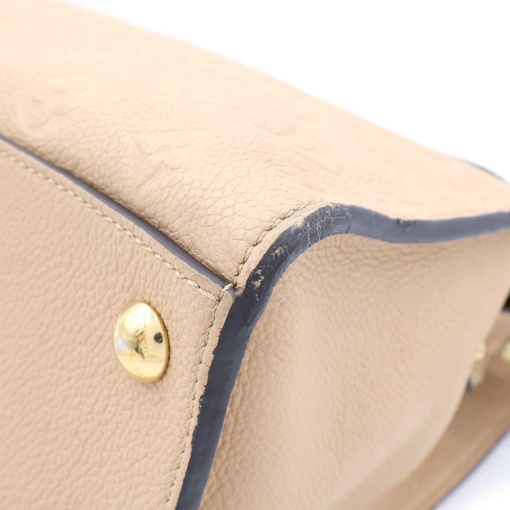 Louis Vuitton Monogram Empreinte Pont Neuf MM Handbag Beige Leather Gold — view 5