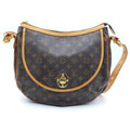 Louis Vuitton Monogram Tulum GM Shoulder Bag Brown Leather Gold
