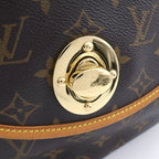 Louis Vuitton Monogram Tulum GM Shoulder Bag Brown Leather Gold — view 6