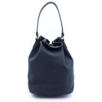 Prada Duet Ribbon Bucket Bag Black Leather Canvas Gold — view 2