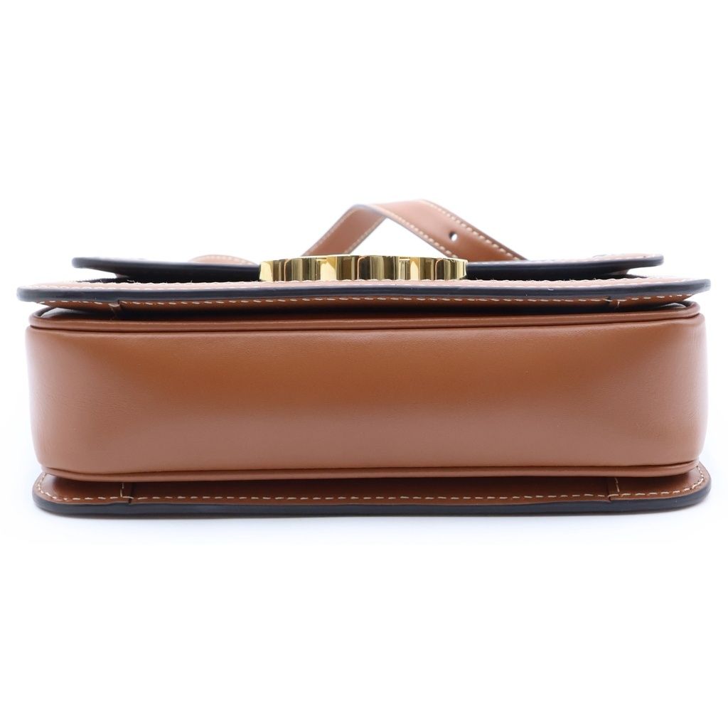 Celine Classic Triomphe Shoulder Bag Brown Leather Gold — view 4