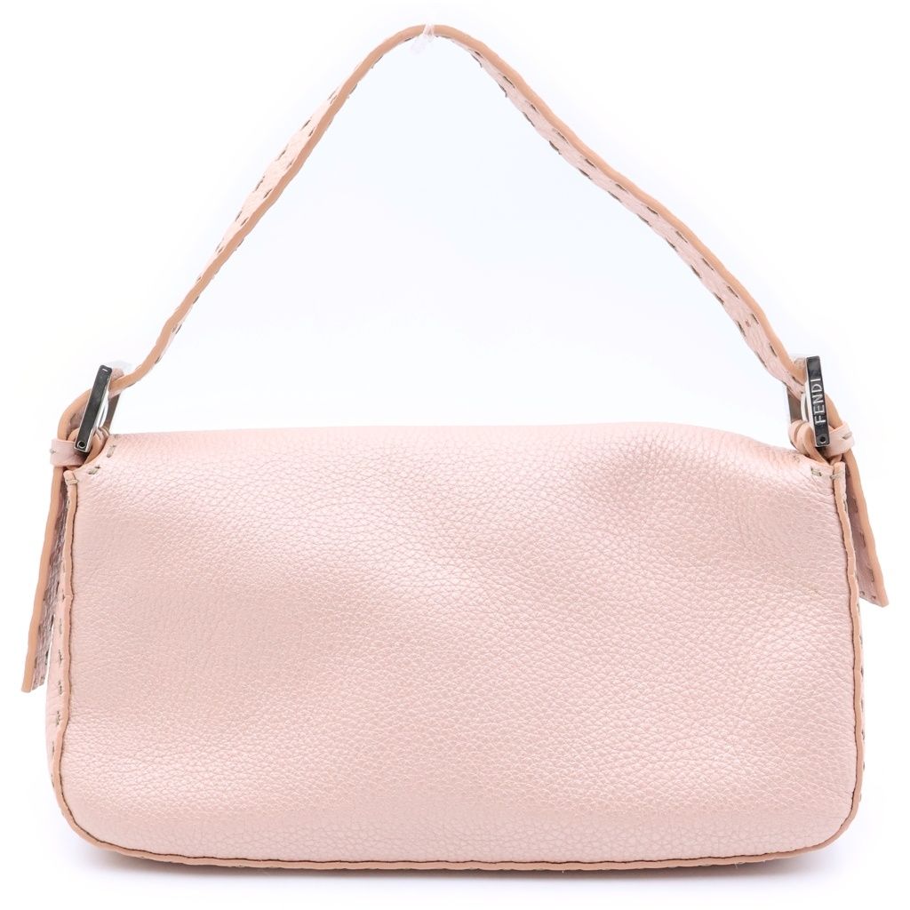 Fendi Selleria Mamma Bucket Bag Pink Leather Silver — view 2
