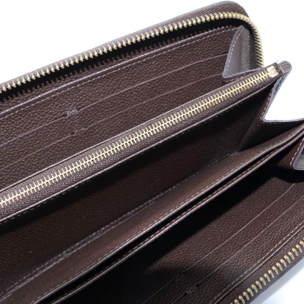 Louis Vuitton Monogram Empreinte Zippy Wallet Card Case Brown Leather Gold — view 4
