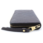 Louis Vuitton Monogram Empreinte Zippy Wallet Card Case Brown Leather Gold — view 3