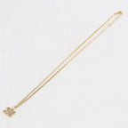 Celine Rhinestone Triomphe Necklace Metal — view 3