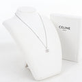 Celine Rhinestone Triomphe Necklace Metal