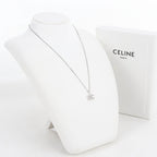 Celine Rhinestone Triomphe Necklace Metal