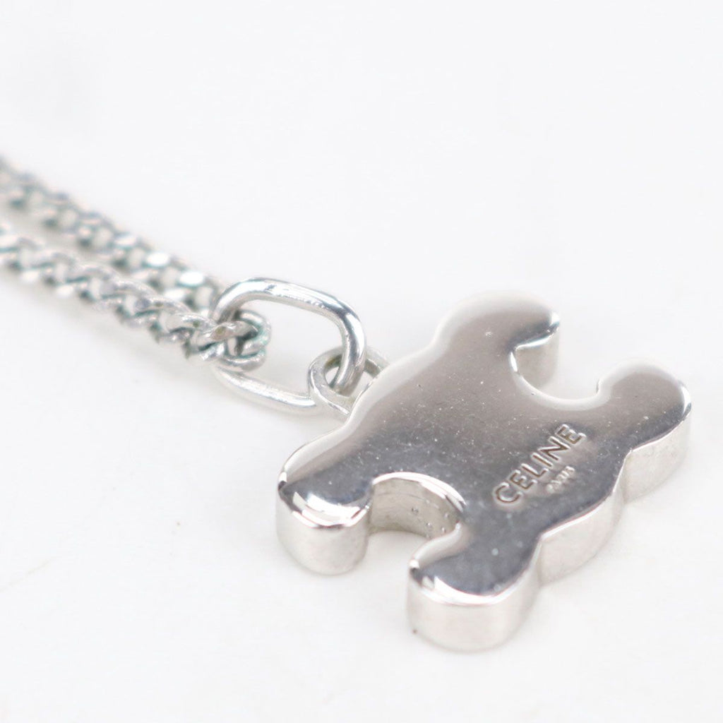 Celine Rhinestone Triomphe Necklace Metal — view 4