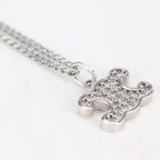 Celine Rhinestone Triomphe Necklace Metal — view 6