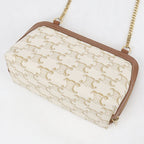 Celine Chain Clutch Triomphe Canvas — view 2