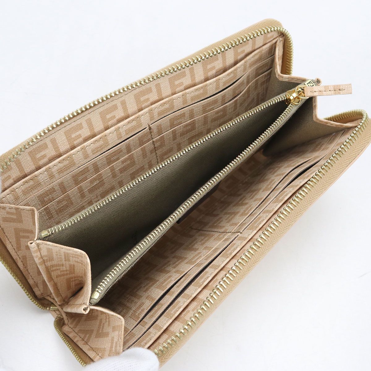 Fendi Zucchino Wallet Zip Around — view 3