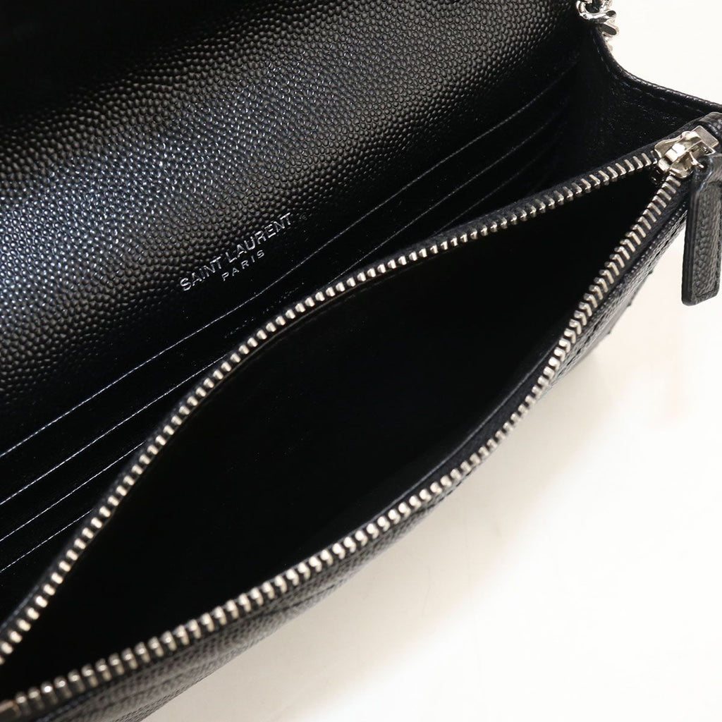 Saint Laurent Envelope Cassandra Chain Wallet Leather Shoulder Bag — view 4