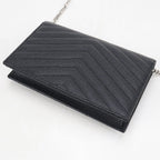 Saint Laurent Envelope Cassandra Chain Wallet Leather Shoulder Bag — view 2