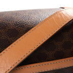 Celine Macadam Shoulder Bag Brown Leather Gold — view 7