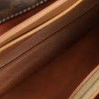 Celine Macadam Shoulder Bag Brown Leather Gold — view 8