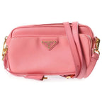 Prada Camera Bag Pink Leather Gold