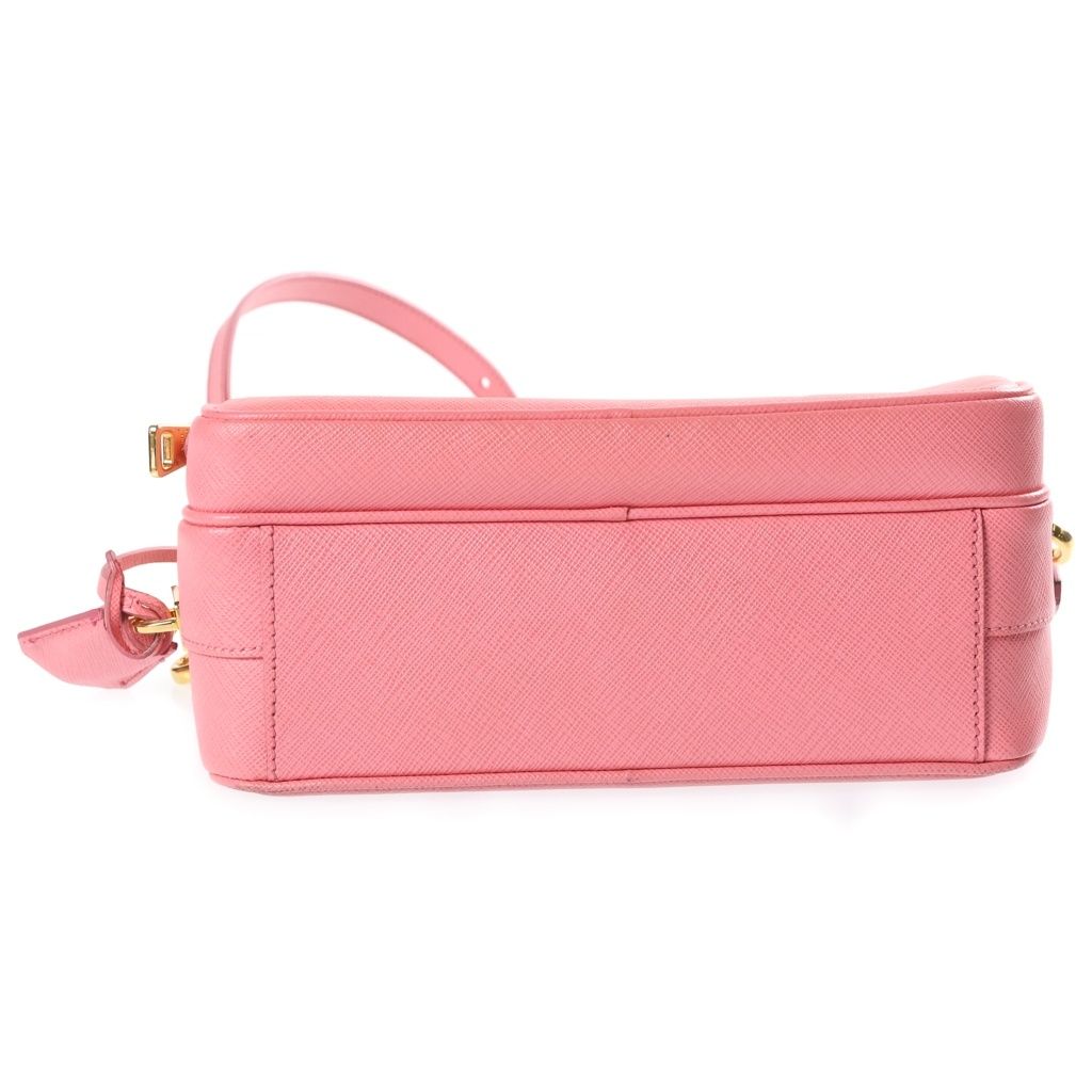 Prada Camera Bag Pink Leather Gold — view 4