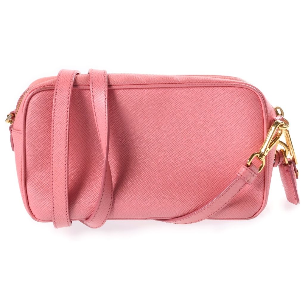 Prada Camera Bag Pink Leather Gold — view 2