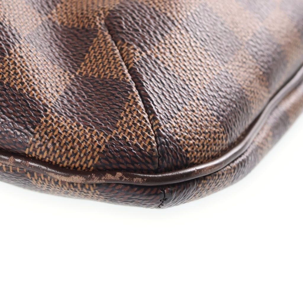 Louis Vuitton Damier Bloomsbury PM Shoulder Bag Brown Leather Gold — view 5