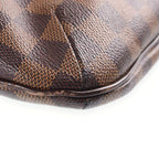 Louis Vuitton Damier Bloomsbury PM Shoulder Bag Brown Leather Gold — view 5