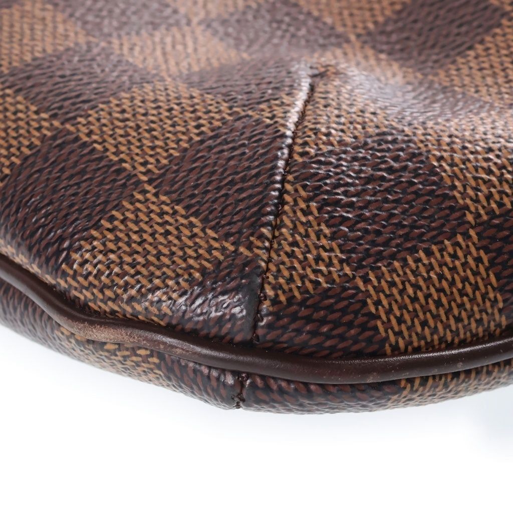 Louis Vuitton Damier Bloomsbury PM Shoulder Bag Brown Leather Gold — view 6