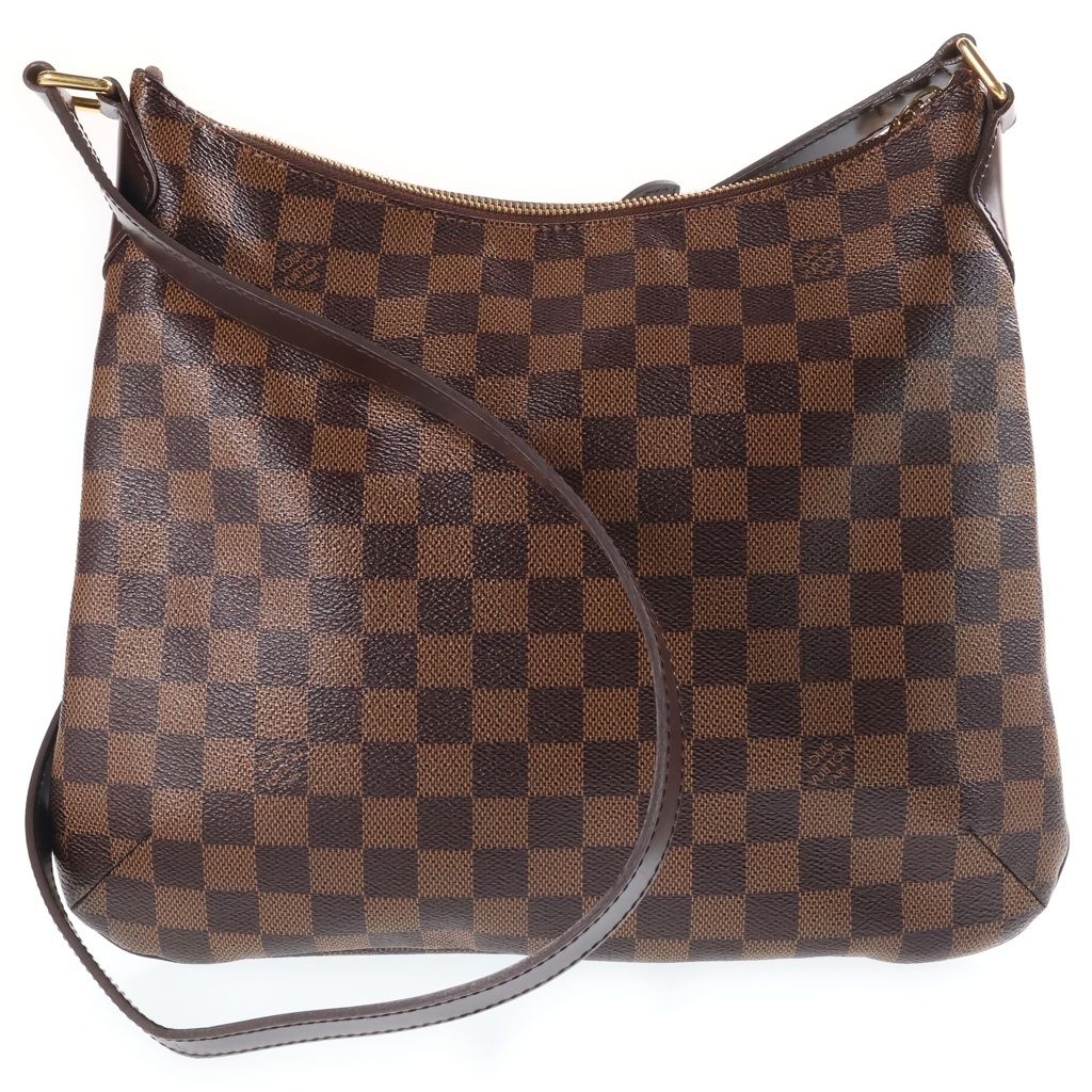 Louis Vuitton Damier Bloomsbury PM Shoulder Bag Brown Leather Gold — view 2