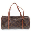 Louis Vuitton Monogram Boston Bag Brown Leather Gold