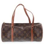 Louis Vuitton Monogram Boston Bag Brown Leather Gold