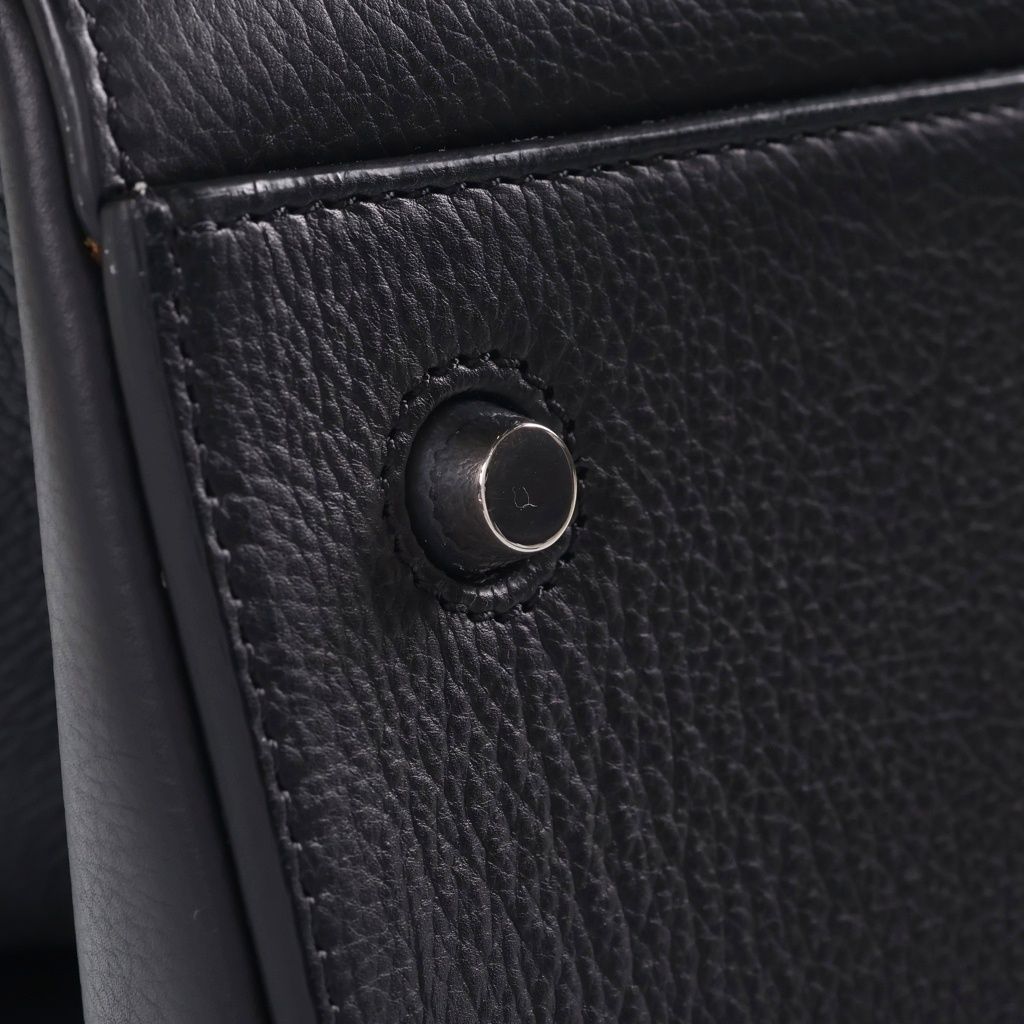 Celine Edgeback Large Handbag Black Leather Silver — view 6