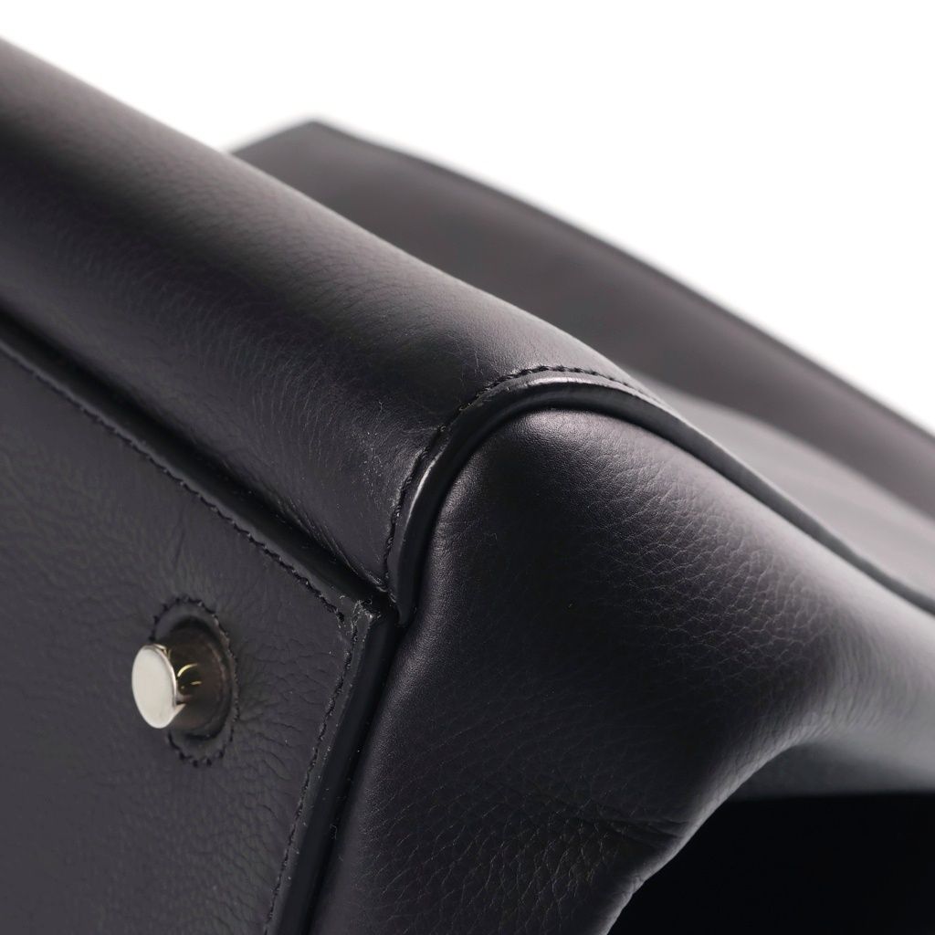Celine Edgeback Large Handbag Black Leather Silver — view 5