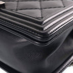 Chanel Boy 25 Chain Shoulder Bag Wild Stitch Black — view 5