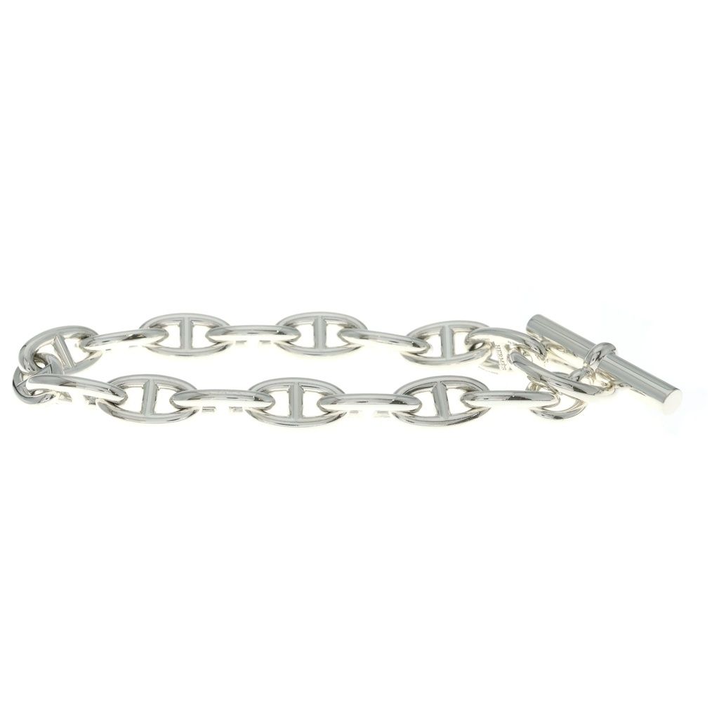 Hermes Chaine D'ancre GM 16 Links Bracelet Silver — view 3