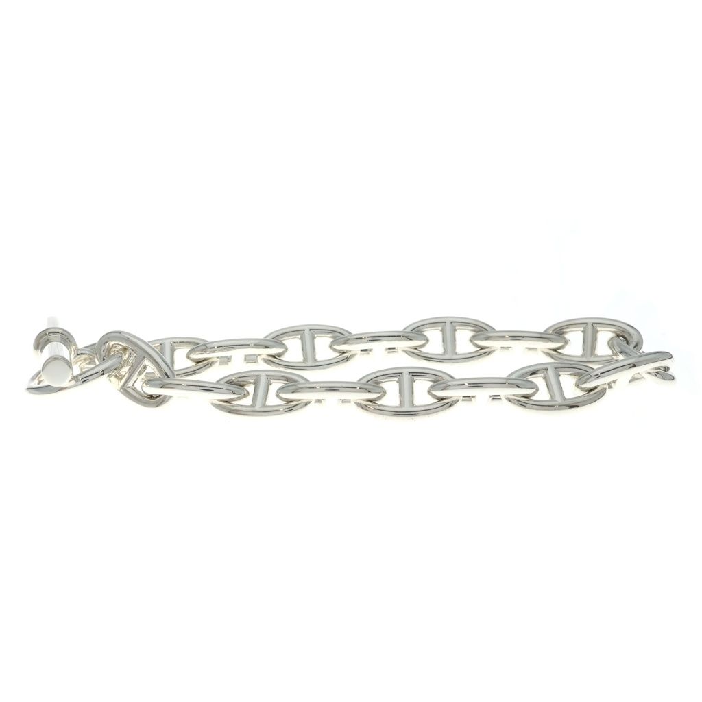 Hermes Chaine D'ancre GM 16 Links Bracelet Silver — view 4