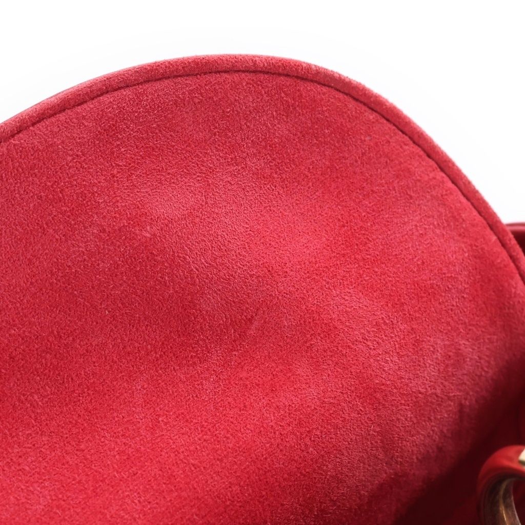 Dior My Lady Small 2-Way Shoulder Bag Red Lambskin Gold — view 8