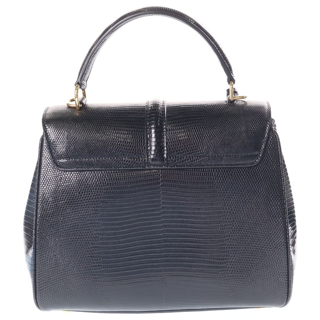 Celine Embossed Leather 2-Way Bag Gold Black — view 2