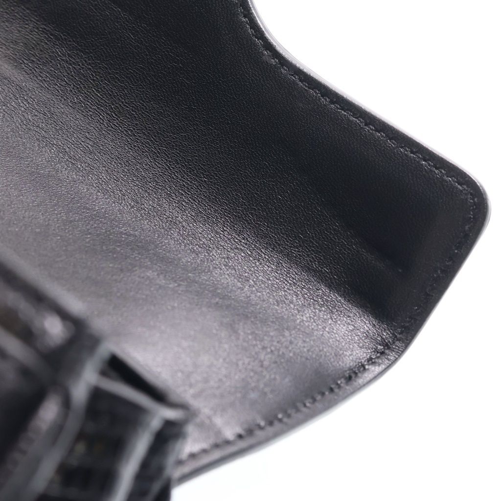 Celine Embossed Leather 2-Way Bag Gold Black — view 7