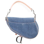 Dior Saddle Bag Denim Indigo Pink Galliano — view 2